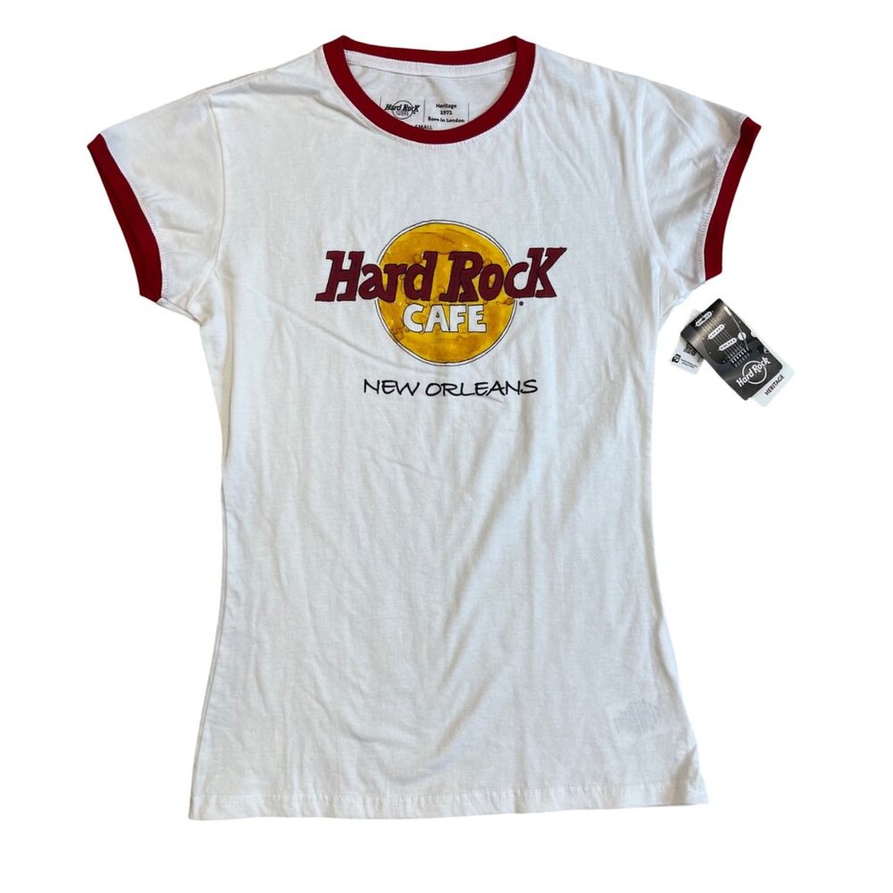 Hard Rock Cafe New Orleans Short Sleeve Knit Tee Women's Size Small‎ Cotton NEW